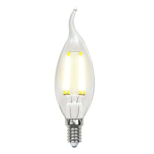 LED-CW35-6W-WW-E14-CL GLA01TR Лампа светодиодная, Форма свеча на ветру, прозрачная, Серия Air, Теплый белый свет 3000K - фото 1
