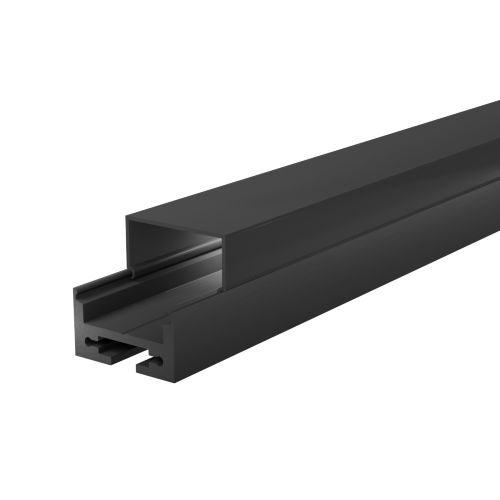 Профиль алюминиевый WOLTA WAP-S/H-20/20/2000-B накладной/подвесной черный 20х20х2000мм. Совместим с подвесами WOLTA МК-2 и МК-4 - фото 1.