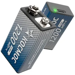Аккумулятор крона Li-ion 9В 1200мАч (уп.2шт) КОСМОС KOCLi9V1200mAh2B