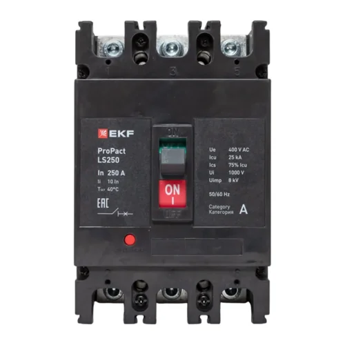 Выключатель автоматический LS250 25кА 3P 250А ProPact EKF mccb-250-25-3-250-ls - фото 2