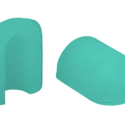 Торцевая заглушка для NeonLine ELF PVC интерьерный, 6мм, боковой изгиб, зеленый, для 1см (10 шт)