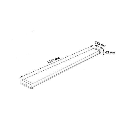 ULO-C01A 32W-4000K-L125 IP40 WHITE Светильник линейный светодиодный накладной, Белый свет 4000К, 3400Лм, Корпус белый. - фото 2