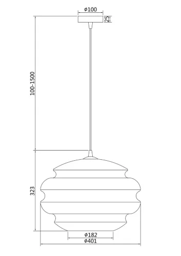 Подвесной светильник Рюш / Ruche E27х1 (Никель) P078PL-01BL - фото 4
