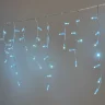 Гирлянда Бахрома с Колпачком 3,1 x 0,5 м Небесно-Голубая 220В, 120 LED, Провод Прозрачный ПВХ, IP65. Фото 2.