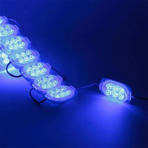 Светодиодный модуль 6 led 2835 MOD101 (12V, 1.2W, blue, IP65) - фото I