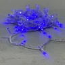 Гирлянда Нить с Колпачком 10м Синяя 220В, 100 LED, Провод Прозрачный ПВХ, IP65. Фото 6.