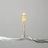 Гирлянда Нить 10м Тепло-Белая с Мерцанием Белого Диода 220В, 100 LED, Провод Прозрачный ПВХ, IP54. Фото 2.