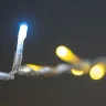 Гирлянда Нить 10м Тепло-Белая с Мерцанием Белого Диода 220В, 100 LED, Провод Прозрачный ПВХ, IP54. Фото 5.