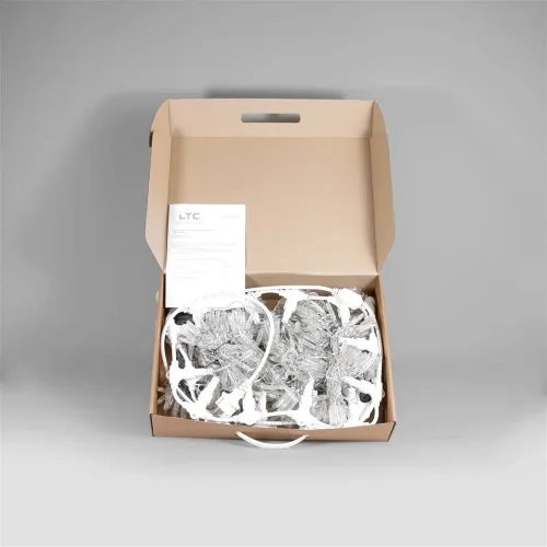 Гирлянда Занавес с Колпачком 2 x 3 м Тепло-Белый с Мерцанием Белого Диода 220В, 600 LED, Провод Прозрачный ПВХ, IP65. Фото 5.