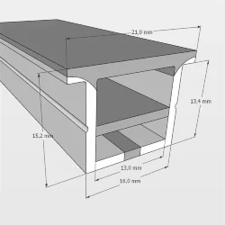 Cиликоновая оболочка встраиваемая T1616 S32 (16*16mm, pcb 10mm)