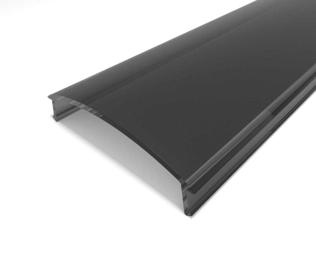 Рассеиватель поликарбонатный для профиля LC-LRM-BL28-2 чёрный - фото