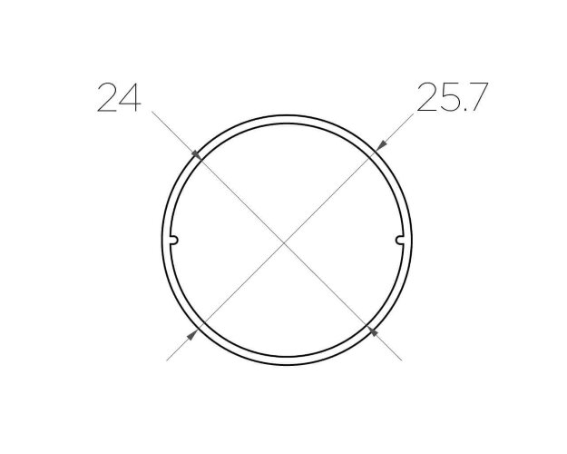 Рассеиватель поликарбонатный для профиля трубчатый LC-LRM-TP25-3 прозрачный - фото 3