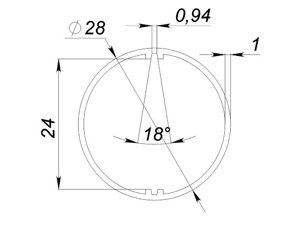 Рассеиватель поликарбонатный для профиля трубчатый LC-LRM-TP25-3 прозрачный - фото 2