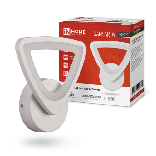 Светильник светодиодный ELEGANT SANSAR-W 15Вт 230В 3000-6500K 1050Лм STEP COLOR белый IN HOME - Фото