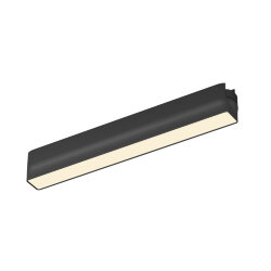 Светильник для трека Air, серия Linear 3000 со светодиодом, L230*W26*H36мм, 48V DC, 9W, RA?90, 120°, 3000K, IP20, черный, алюминий, Denkirs DK5300-BK