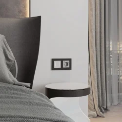 Рамка из поликарбоната на 2 поста Slab черный софт W0022908