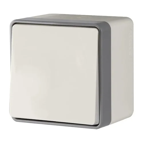 Выключатель одноклавишный влагозащищенный Gallant слоновая кость W5010203 - фото