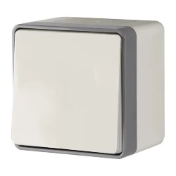 Выключатель одноклавишный влагозащищенный Gallant слоновая кость W5010203