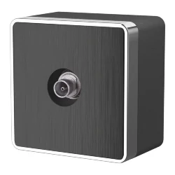 ТВ-розетка оконечная Gallant графит рифленый W5083004