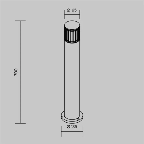Ландшафтный светильник Alura E27х1 35 Вт IP 54 (Графит) - фото 2
