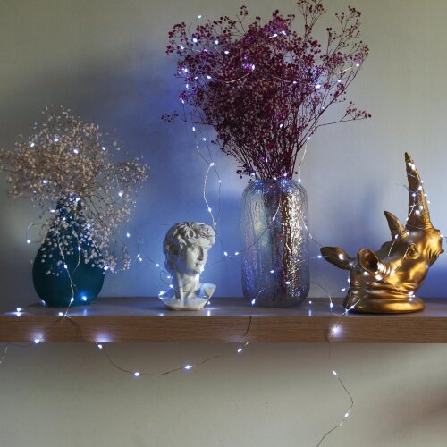 ULD-S10000-1000-DTA-RC WHITE IP44 DEW Гирлянда светодиодная Роса, 100м, 1000 светодиодов, Белый свет, Пульт ДУ в-к, Провод прозрачный - фото 7