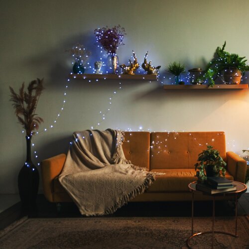 ULD-S10000-1000-DTA-RC WHITE IP44 DEW Гирлянда светодиодная Роса, 100м, 1000 светодиодов, Белый свет, Пульт ДУ в-к, Провод прозрачный - фото 9