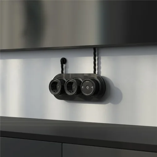 ТВ розетка черный ретро WL18-02-05 - фото 2