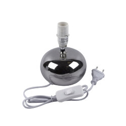 UML-B307 E14 SILVER-WHITE Светильник настольный декоративный под лампу Е14, 40W, Механический выключатель, Серебристый-Белый