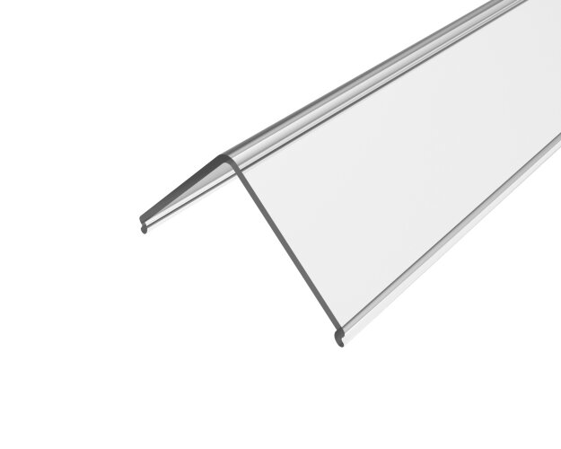 Рассеиватель поликарбонатный для профиля угловой LC-LRM-P20L-2 прозрачный - фото