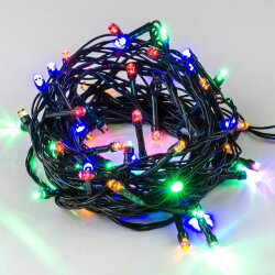 ULD-S0280-020-DGA MULTI IP20 Гирлянда светодиодная с контроллером, 20 светодиодов, длина 2.8 м, цвет свечения разноцветный, IP20, провод зеленый