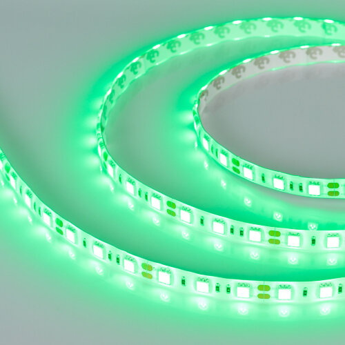 Светодиодная лента RTW 2-5000SE 12V Green 2x (5060, 300 LED, LUX) (Arlight, 14.4 Вт/м, IP65) 015434 - фото