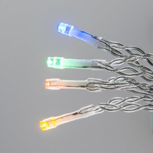 ULD-B50006-880-TTK MULTI IP44 Бахрома светодиодная с эффектом мерцания, 50м, Соединяемая, 880 светодиодов, Красный, синий, желтый, зеленый свет, Провод прозрачный - фото 5