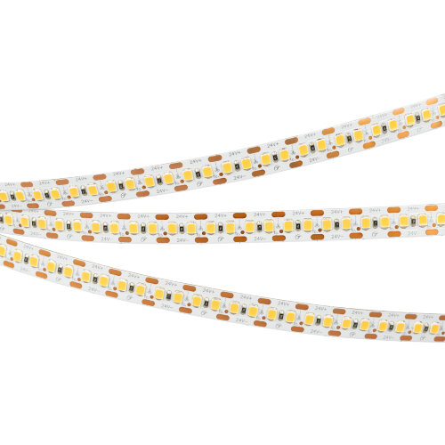 Светодиодная лента RT-А168-10mm 24V Warm3500-СХ2 (17.3 W/m, IP20, 2835, 5m) (Arlight, резка 2 светодиода) 028737(2) - фото 2