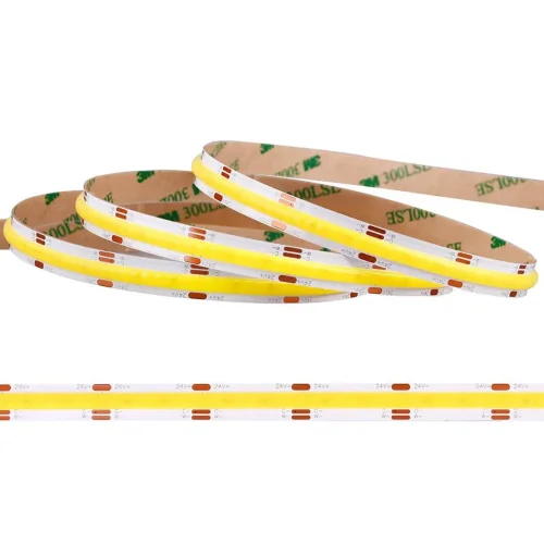 Светодиодная лента COB, 608 chip/m, CCT 2700-6500K, 24V, 14W/m, CRI>90, P10, IP20, A254 - фото III