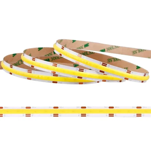 Светодиодная лента COB, 608 chip/m, CCT 2700-6500K, 24V, 14W/m, CRI>90, P10, IP20, A254 - фото III