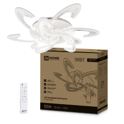 Светильник светодиодный ELEGANT ORBIT 120Вт 230В 3000-6500K 925х810х120мм c пультом ДУ белый IN HOME