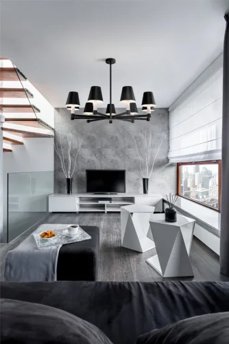 Подвесной светильник Tet-a-tet E14x7 (Черный) - фото 5