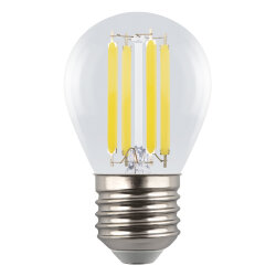LED-G45-4W-4000K-E27-CL GLY01TR Лампа светодиодная, Форма шар, прозрачная, Серия Яркая A++, Белый свет 4000K