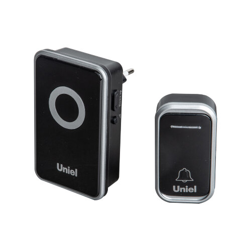 UDB-094W-R1T1-38S-BL-SL Звонок электронный, 220В, Радиус действия 150 м, Черный с серебристым - фото 2