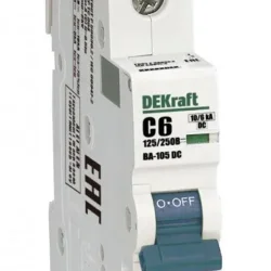 Выключатель автоматический модульный 1п C 6А 10кА ВА-105 DC DEKraft 13377DEK