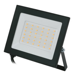 ULF-Q519 50W-3000K IP65 220-240V BLACK Прожектор светодиодный, Теплый белый свет3000К, Корпус черный, TM Volpe