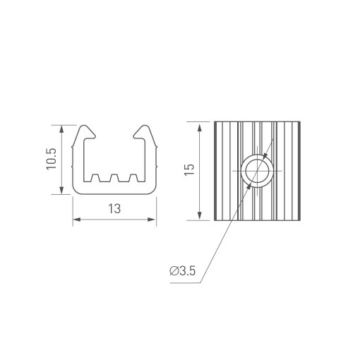 Держатель AURORA-1608-CLIP CLEAR (Arlight, Пластик) - фото 2