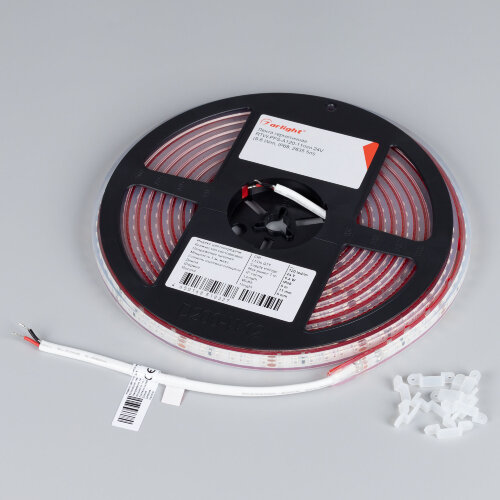 Светодиодная лента герметичная RTW-PFS-А120-11mm 24V Red (9.6 W/m, IP68, 2835 5m) (Arlight) 033896 - фото 3