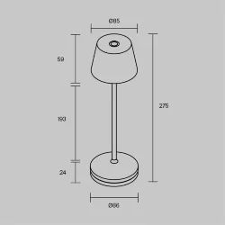 Аккумуляторный светильник Уголок / Nook 2700-4000К 1Вт (Черный) MOD494RL-L1BK