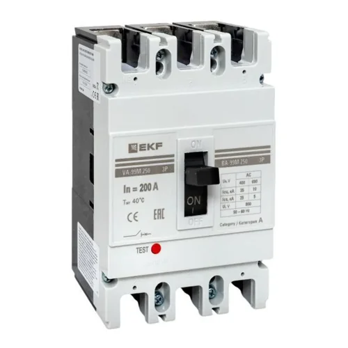Выключатель автоматический 3п 250/200А 35кА ВА-99М PROxima EKF mccb99-250-200m - фото