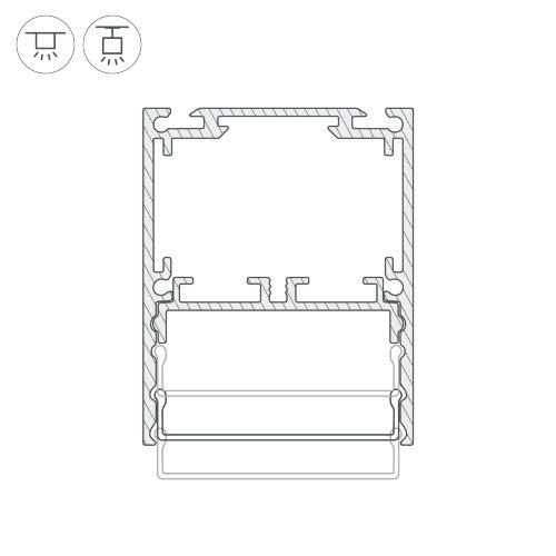 Профиль SL-LINE-4050-3L-2000 ANOD BLACK (Arlight, Алюминий) - фото 5