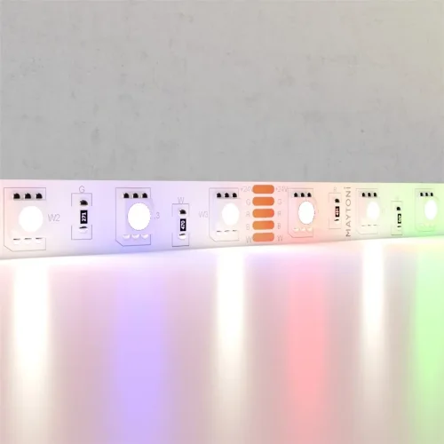 Светодиодная лента 24В 5050 14,4Вт/м Цветная (RGB) + 4000K 5м IP20 (Белый) 10177 - фото