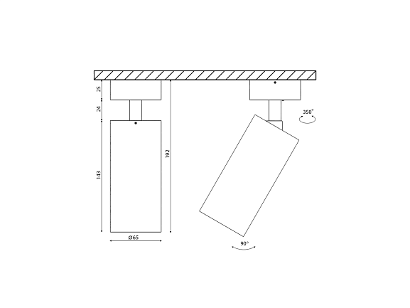 Крепление сменное М3 для светильников VILLY, поворотное накладное, цвет Серебро, VL-M3-SL. Фото 2