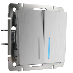 Встраиваемые механизмы серебряный рифленый