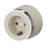 Накладные механизмы Vintage слоновая кость матовый/хром